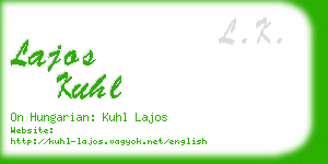 lajos kuhl business card